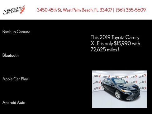 Used 2019 Toyota Camry XLE FWD image 26