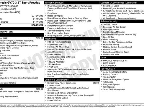 New 2026 Genesis GV70 3.5T Sport Prestige AWD/4WD image 8