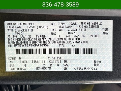 Certified 2019 Ford F150 XLT w/ Equipment Group 302A Luxury AWD/4WD image 28