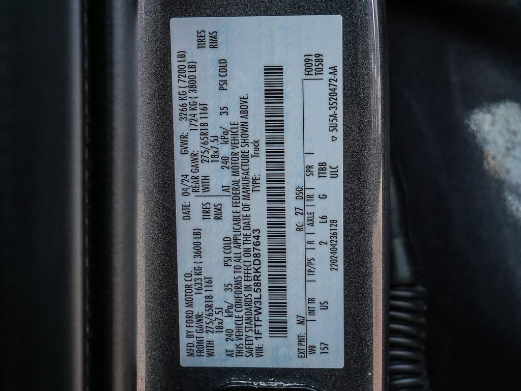 Used 2024 Ford F150 XLT w/ Equipment Group 302A MID AWD/4WD image 40