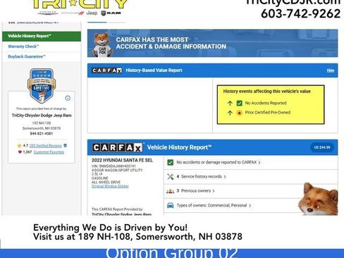 Used 2022 Hyundai Santa Fe SEL w/ Convenience Package image 2