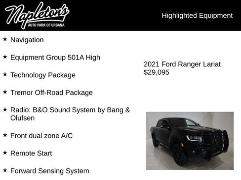 Used 2021 Ford Ranger Lariat w/ Equipment Group 501A High AWD/4WD image 15