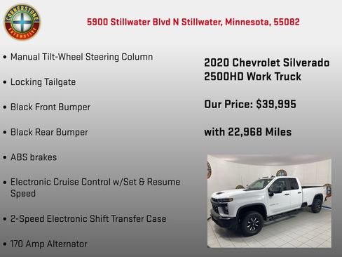 Used 2020 Chevrolet Silverado 2500 W/T w/ WT Convenience Package AWD/4WD image 25