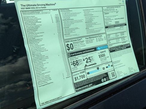 New 2027 BMW 550e xDrive w/ Executive Package AWD/4WD image 19