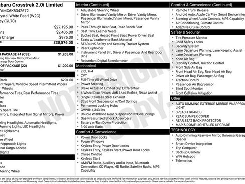 Used 2019 Subaru Crosstrek 2.0i Limited w/ Popular Package #4 image 4