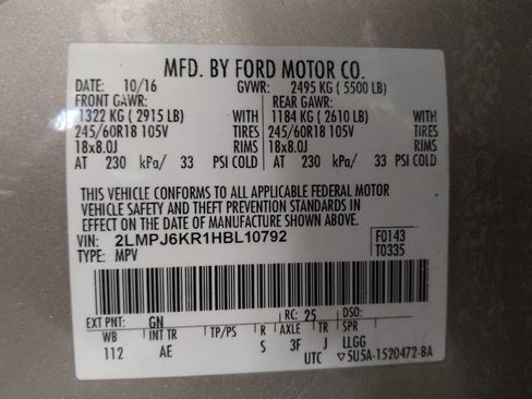 Used 2017 Lincoln MKX Select w/ Select Plus Package FWD image 33