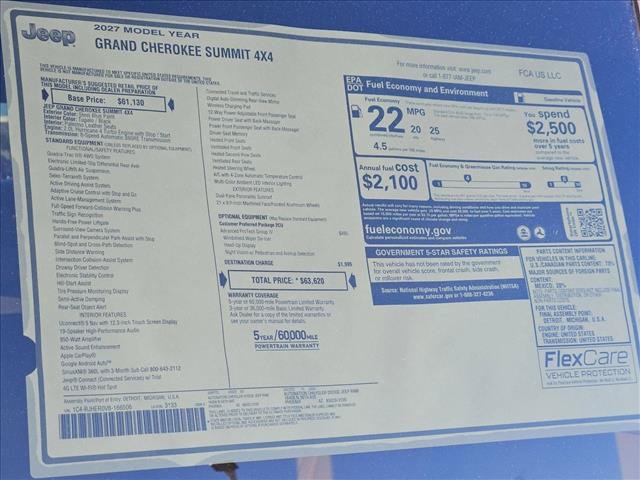 New 2027 Jeep Grand Cherokee Summit AWD/4WD image 17