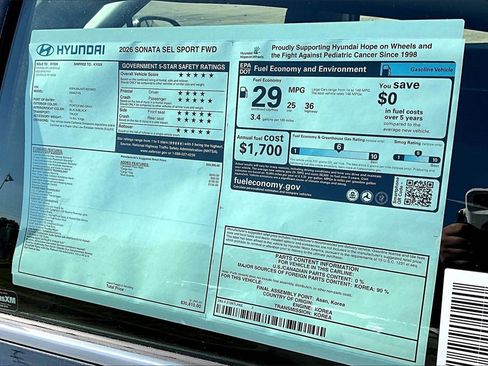New 2026 Hyundai Sonata SEL image 16