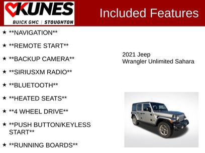 Used 2021 Jeep Wrangler Unlimited Sahara w/ Uconnect 4C Nav & Sound Group