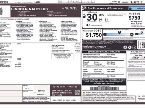New 2025 Lincoln Nautilus Reserve w/ Jet Appearance Package AWD/4WD image 28