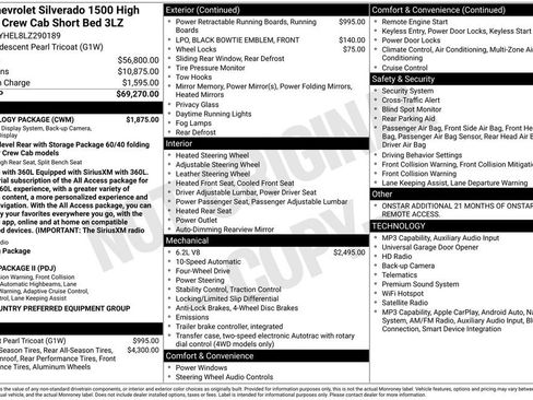 Certified 2020 Chevrolet Silverado 1500 High Country w/ Technology Package AWD/4WD image 4