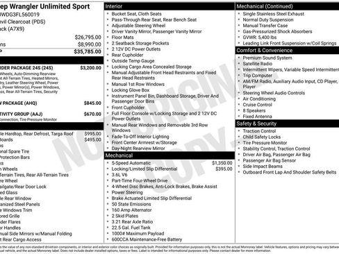 Used 2015 Jeep Wrangler Unlimited Sport w/ Quick Order Package 24S image 34