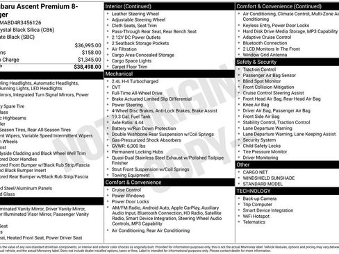 Used 2024 Subaru Ascent Premium image 29