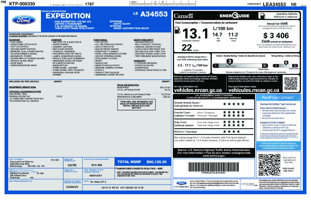 Used 2020 Ford Expedition Max Limited AWD/4WD image 33