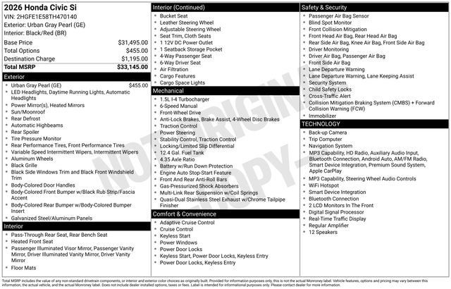 Used 2026 Honda Civic Si image 42