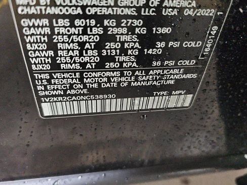 Used 2022 Volkswagen Atlas SE image 20