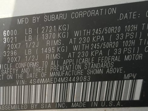 Used 2021 Subaru Ascent Premium w/ Sport Package AWD/4WD image 46