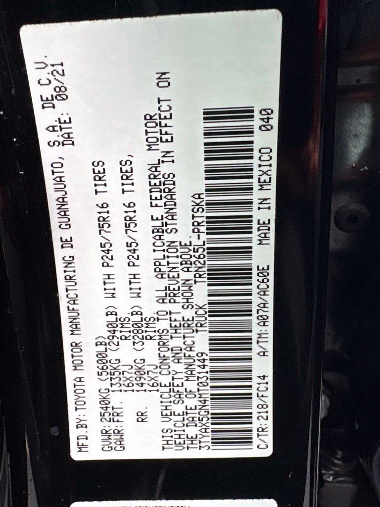 Used 2021 Toyota Tacoma SR5 w/ SR5 Appearance Package (SM) RWD image 20