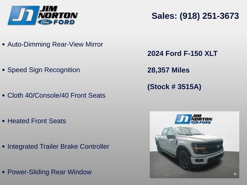 Used 2024 Ford F150 XLT w/ Equipment Group 302A MID AWD/4WD image 18