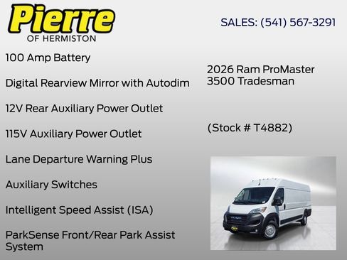 New 2026 RAM ProMaster 3500 w/ Safety Group FWD image 18