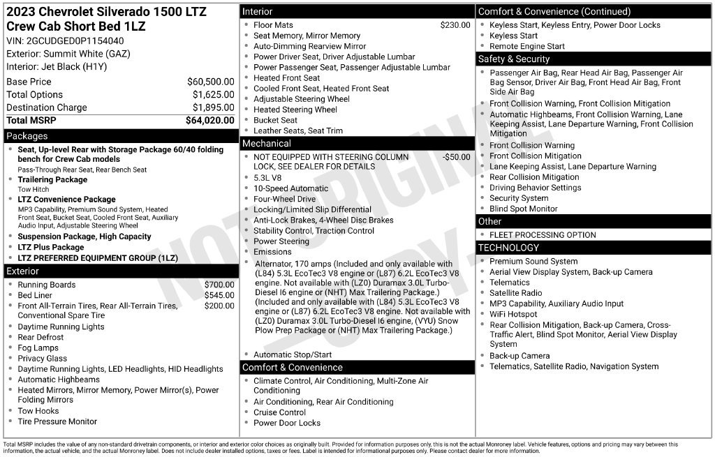 Used 2023 Chevrolet Silverado 1500 LTZ AWD/4WD image 5