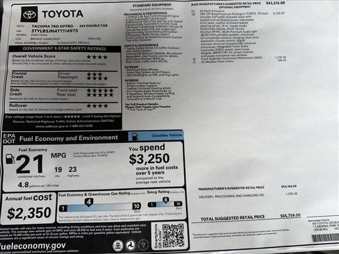 New 2026 Toyota Tacoma TRD Off-Road image 25