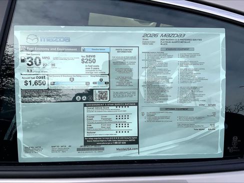 New 2026 MAZDA MAZDA3 2.5 S Sedan w/ Preferred Pkg image 21