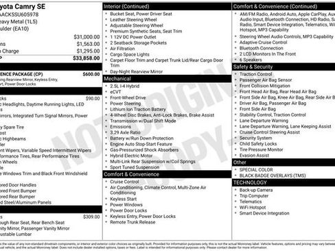 Used 2025 Toyota Camry SE w/ Convenience Package FWD image 5