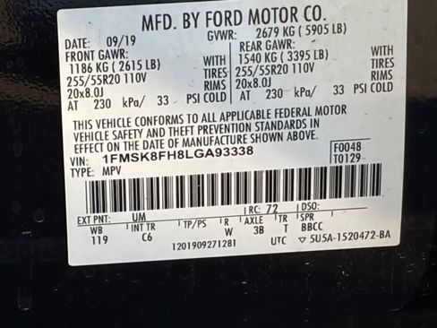 Used 2020 Ford Explorer Limited AWD/4WD image 20