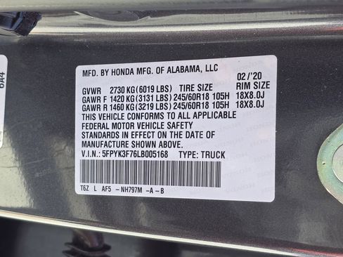 Used 2020 Honda Ridgeline RTL-E image 31