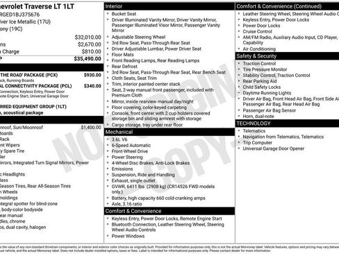 Used 2011 Chevrolet Traverse LT w/ LPO, 'HIT The Road' Package FWD image 36