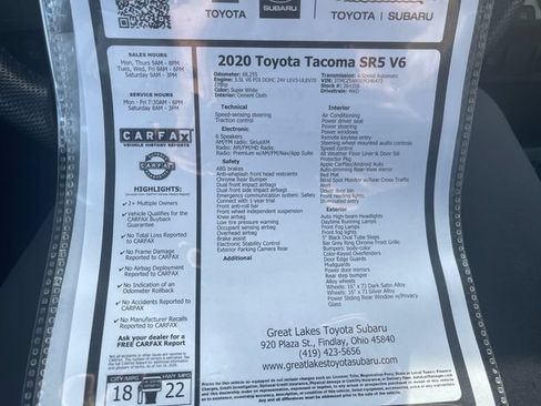 Used 2020 Toyota Tacoma SR5 AWD/4WD image 27