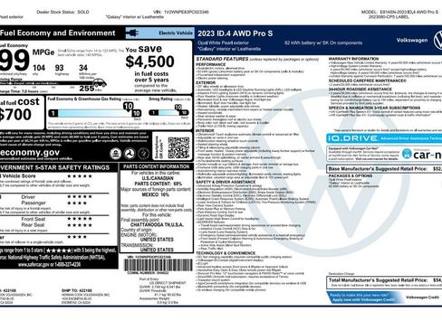 Used 2023 Volkswagen ID.4 Pro S AWD/4WD image 4