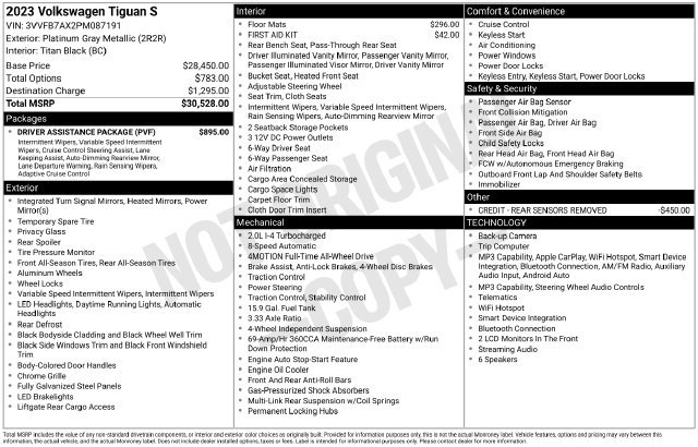 Certified 2023 Volkswagen Tiguan S w/ Driver Assistance Package AWD/4WD image 14