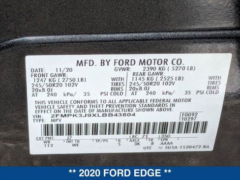 Used 2020 Ford Edge ST-Line FWD image 24