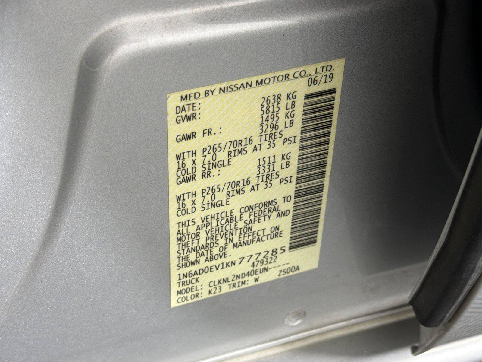 Used 2019 Nissan Frontier SV AWD/4WD image 30