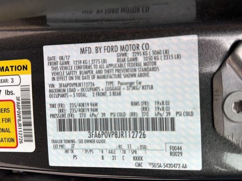 Used 2018 Ford Fusion Sport AWD/4WD image 30