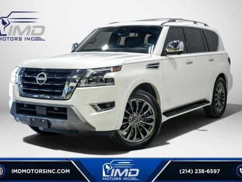Used 2023 Nissan Armada Platinum w/ Captain's Chairs Package RWD image 1