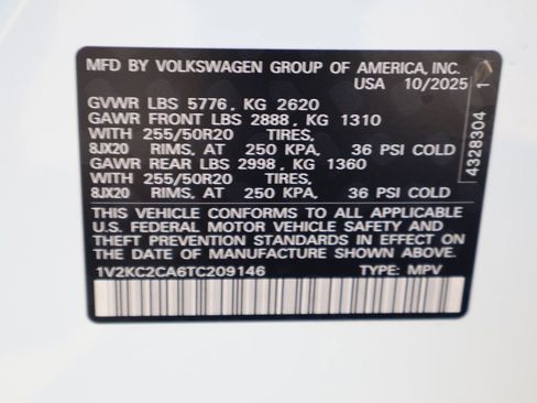 New 2026 Volkswagen Atlas Cross Sport SE image 45