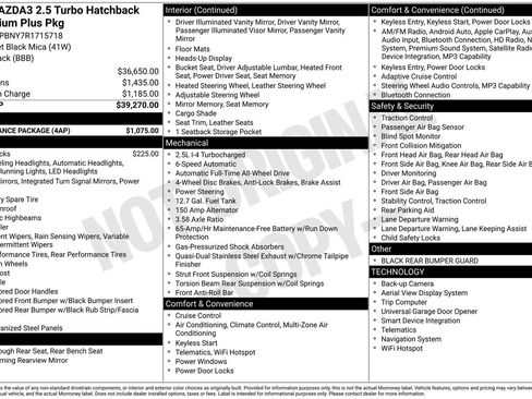 Certified 2024 MAZDA MAZDA3 Hatchback w/ Appearance Package AWD/4WD image 19