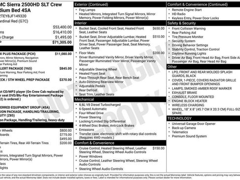 Used 2018 GMC Sierra 2500 SLT w/ Duramax Plus Package image 11