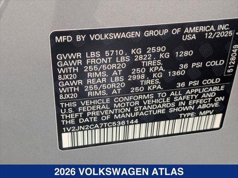 New 2026 Volkswagen Atlas SE image 19