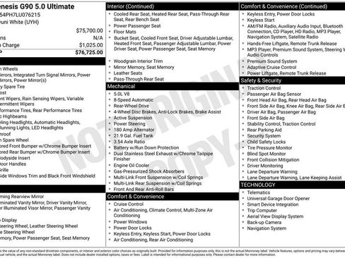 Used 2020 Genesis G90 5.0 Ultimate image 9