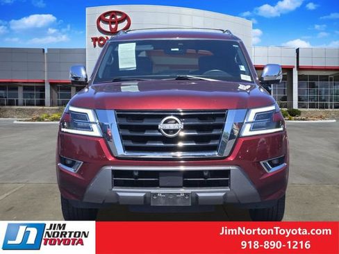 Used 2023 Nissan Armada Platinum w/ Captain's Chairs Package AWD/4WD image 2
