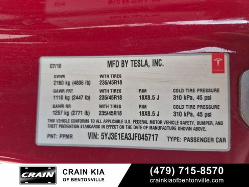 Used 2018 Tesla Model 3 Long Range RWD image 9