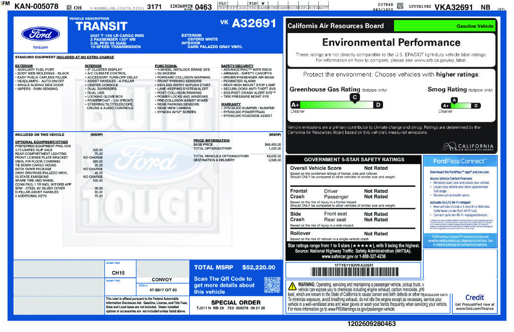 New 2027 Ford Transit 150 Low Roof RWD image 5
