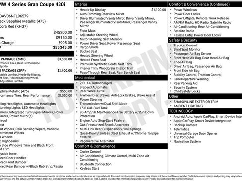 Used 2022 BMW 430i Gran Coupe w/ M Sport Package RWD image 28