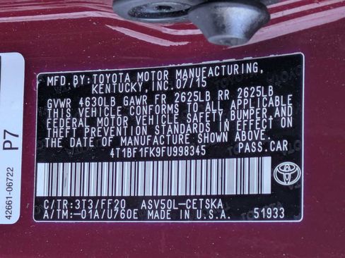 Used 2015 Toyota Camry SE image 30