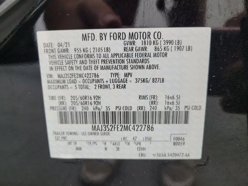 Used 2021 Ford EcoSport S FWD image 33