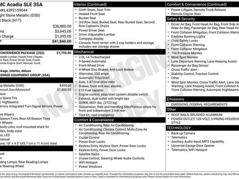 Used 2023 GMC Acadia SLE w/ Driver Convenience Package image 3